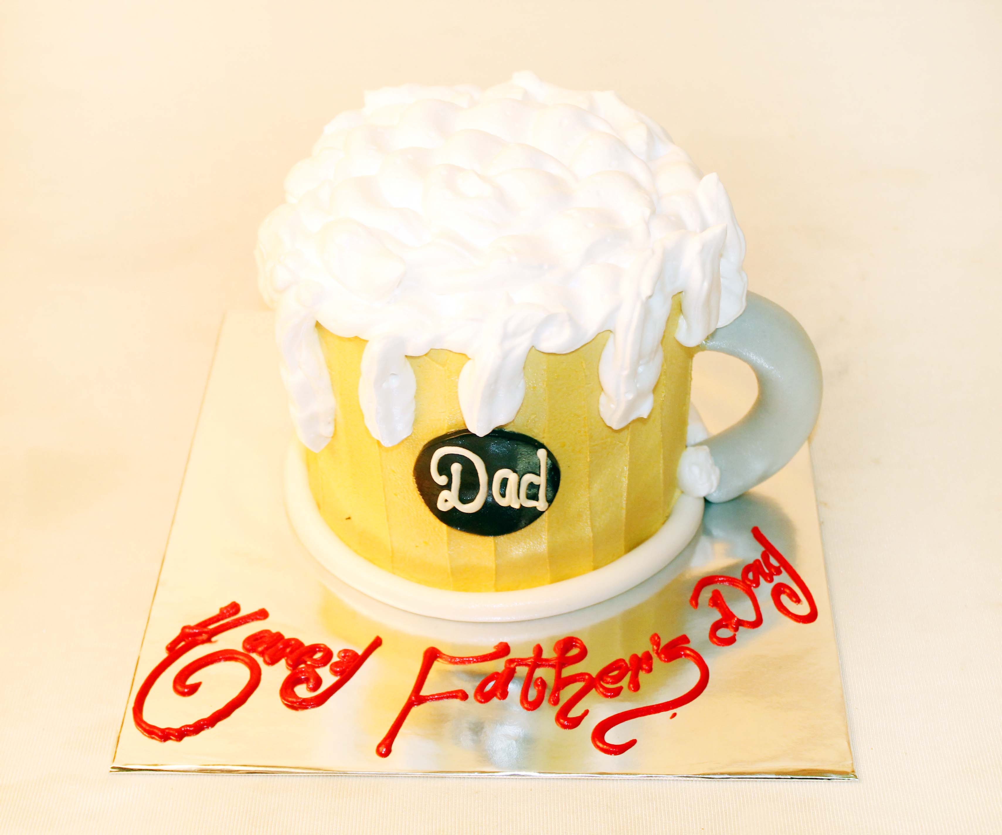 Shirt & Beer Designed Cake for Father's Day